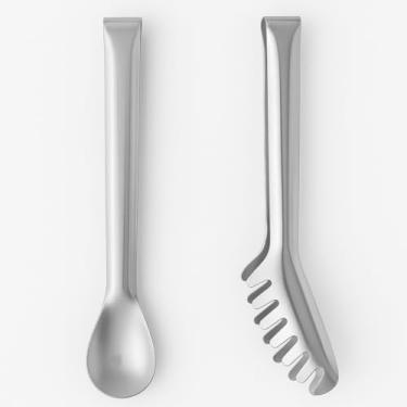 Imagem de Kit Pegador Universal 20cm e Pegador de Salada 29cm em Aço Inox, 2 Peças