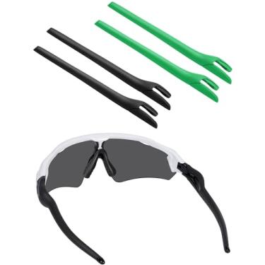 Imagem de BLAZERBUCK Meias auriculares de substituição para óculos de sol Oakley Radar EV Path/Pitch - Preto + Verde profundo