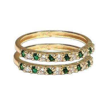 Imagem de Anel de ouro 18 k Aparador Meia Aliança. - Elegancy Joias, 9