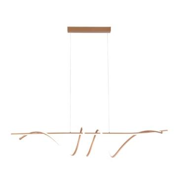 Imagem de Lustre Pendente 120cm Espiral Led Moderno Sala Quarto Dourado Equipe Led