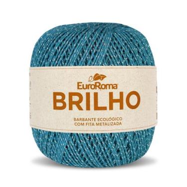 Imagem de Barbante EuroRoma Brilho 406m, 902 Azul Petroleo Prata