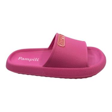 Imagem de Chinelo Infantil Slide Menina Pampili Mini Puff Lisa (Pink, BR, Criança de 4 a 8 anos, Numérico, M, 31)