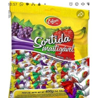 Imagem de Pacote de bala , sabor salada de frutas - Thayza bombons 