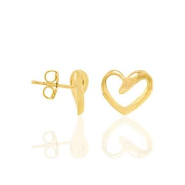 Imagem de Brinco folheado a ouro coração - tam.único - rommanel