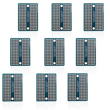 Imagem de Treedix 9 peças mini placa de pão soldável PCB protótipo placa de proteção dupla face estanhado banhado a ouro furos compatíveis com kit Arduino Raspberry Pi (Modo 4)