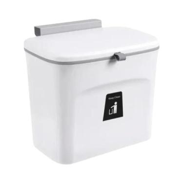 Imagem de Lixeira Grande Montada Na Parede 7/9L Lixeira De Cozinha Para Banheiro