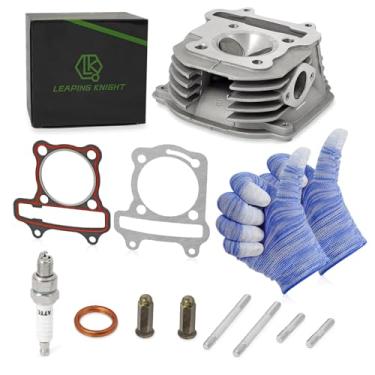 Imagem de GY6 125cc 150cc a 155cc 58,5 mm Cabeça de cilindro com kit de juntas de válvulas de montagem para 152QMI 157QMJ Scooter Moped ATV Go Kart Quad Engine, kit de motor Powersports de alto desempenho, tipo