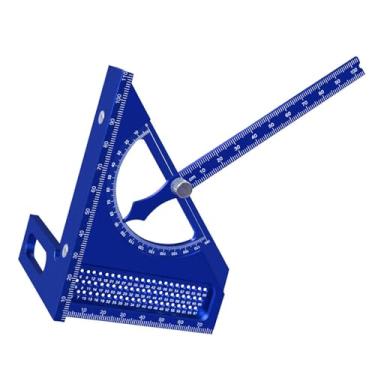 Imagem de Generic Esquadro de Carpinteiro 3D, Régua de Medição Multiângulo, Ferramenta para Marcenaria, Azul, Tamanho real