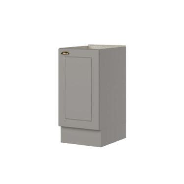Imagem de Balcão 40cm com Rodapé 1 Porta Sophia Henn, Cinza