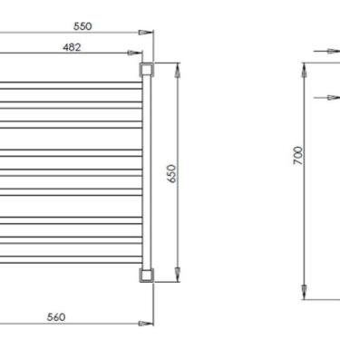 Imagem de Toalheiro Elétrico Luxo Clean Branco Bivolt e Bilateral - Aquece