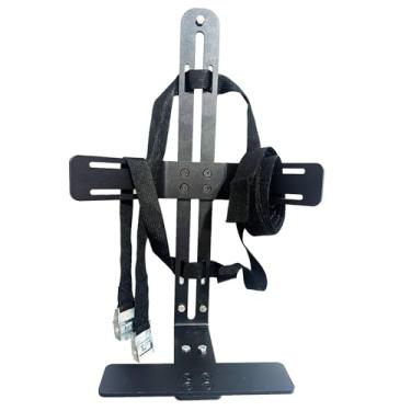 Imagem de Suporte para refrigerador de bebidas de 14 litros, rack de montagem para refrigerador de água, rack de balde de metal para UTV, cortador, trailer, caminhão, carrinho, trailer de paisagem (preto)