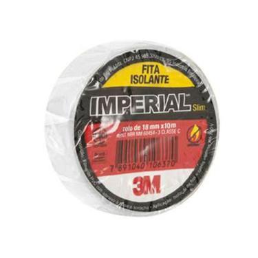 Imagem de Fita Isolante Imperial Cores Branca 18mmx10m Pacote 10 Un - 3M