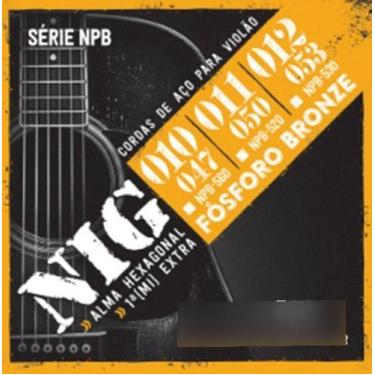 Imagem de Encordoamento Violão Aço Nig Fosforo Bronze 012 Npb530