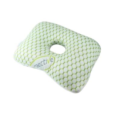 Imagem de IEUDNS Travesseiro para piercing de orelha, travesseiro para dormir, protetor de relaxamento para usar fones de ouvido, brincos, suporte de pescoço macio com, Verde