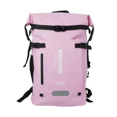 Imagem de Vaveren Mochila de natação de 30 litros, bolsa seca com vários compartimentos para passeios de barco, caiaque, versátil, dobrável, submersível, mochila para, Rosa