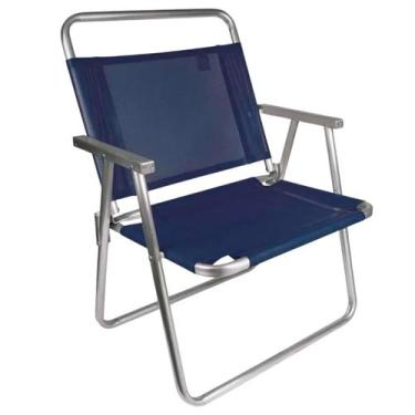 Imagem de Cadeira de Praia Camping Pescaria Área Externa Oversize Sannet Azul Ma