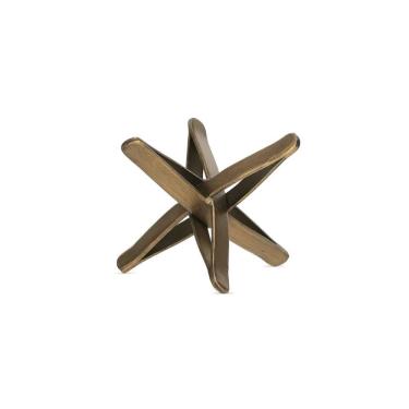 Imagem de Escultura Em Metal Dourado Mart 11,5x11,5cm
