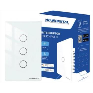 Imagem de Interruptor Touch Inteligente 3 Botões Touch Wi-Fi - Novadigital.