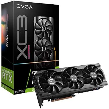 Imagem de EVGA 08G-P5-3755-KR GeForce RTX 3070 XC3 Ultra Gaming, 8GB GDDR6, iCX3 Cooling, ARGB LED, placa traseira de metal