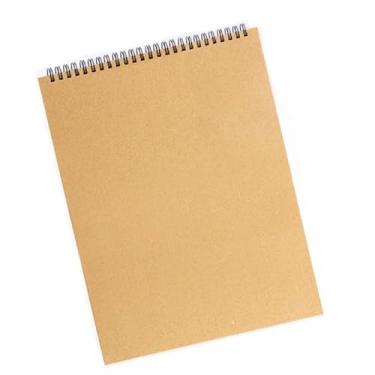 Imagem de Caderno de Desenho Capa Kraft Flexível A4 (21×29,7 cm) – 80 Folhas (160 páginas) – Papel 90 g Liso – Espiral 360° – Para Grafite, Lápis, Canetas