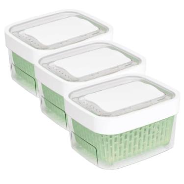 Imagem de Kit 3 Potes para Alimentos Hermetico OXO Greensaver 1,5L Conserva Frescor por Mais Tempo