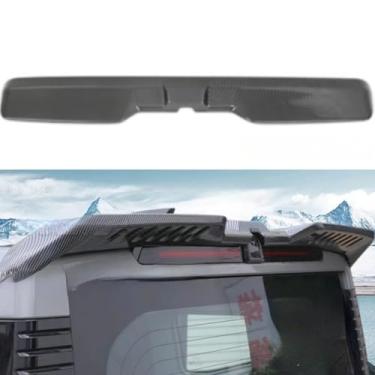 Imagem de Asa de spoiler traseiro de carro compatível com Jetour T2 VEE Acessórios externos Spoiler de porta-malas Spoiler de asa de teto Spoiler de telhado Kit de corpo de queixo (VEE Sports Gloss Black)