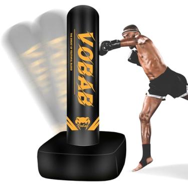 Imagem de Saco de pancadas pesado independente de 178 cm – Bolsa de boxe para treinamento, kickboxing, MMA, fitness – Ótimo para adultos e adolescentes iniciantes