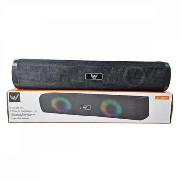Imagem de Caixa de Som Bluetooth Soundbar LED RGB Altomex AL-8912, Preto