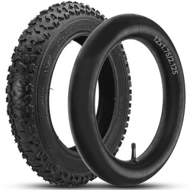 Imagem de GLDYTIMES (57-103) Conjunto de pneus e tubos 112 1/2x2 1/4, substituição para tubo de pneu de 12,5 x 2,25, para Razor Pocket Mod, Currie, Schwinn, GT, IZIP, eZip