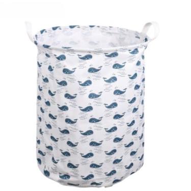 Imagem de Cesto Organizador Dobrável–Impermeável, Compacto e Resistente – Ideal para Roupa Suja, Brinquedos e Mais | 40L(Baleia)