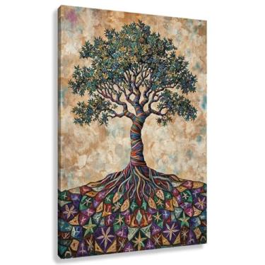 Imagem de Árvore da Vida Arte de parede Impressão em tela Natureza Raízes Sala de estar Decoração Fotos Harmonia Vitalidade Pintura 60x90cmx1