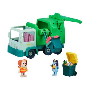 Imagem de Caminhão de Brinquedo Bluey Garbage Truck - Roda Livre Candide 6 Peças