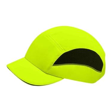 Imagem de Esquirla Boné de beisebol com proteção, chapéu prático para ciclismo, canteiro de obras, máquinas de montaria, fábrica de fabricação, Amarelo Fluorescente