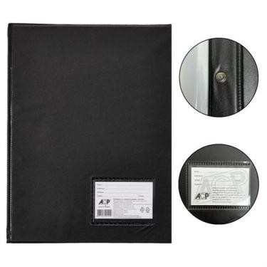 Imagem de Pasta Catálogo A3 Preta com 50 Envelopes e Visor ACP