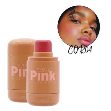 Imagem de Blush Stick Cremoso Pink 21 Alta Pigmentação Multifuncional, COR 4