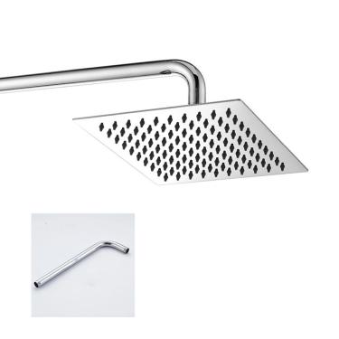 Imagem de Chuveiro Inox Quadrado Ducha 20x20 Cromado Banheiro Piscina Area Externa