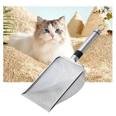 Imagem de Pá Higiênica De Areia Para Gatos Peneira Coletora Aço Inox - WBCOM