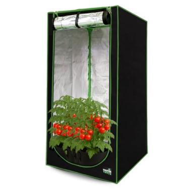 Imagem de Estufa Grow Tenda Cultivo Indoor Com Tela Anti Praga Premium Original Grande Barraca Tent Cabine Box Resistente Tecido Mylar 600D Altamente Refletivo Master Plants (120x120x200)