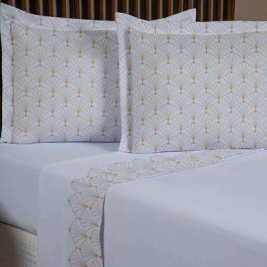 Imagem de Jogo de Lençol Arabesco King Micro Percal 300 Fios 04 Peças Tecido Pel