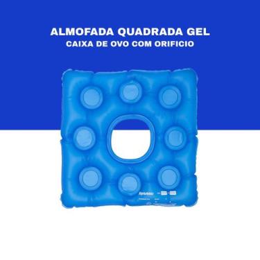 Imagem de Almofada quadrada gel caixa de ovo com orificio - Aquasonus