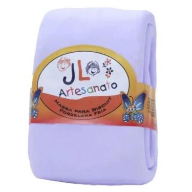 Imagem de kit 02 Massas de Biscuit JL Artesanato Colorida ou Branca 90g, Lilás