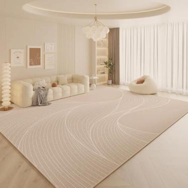 Imagem de Linha de decoração para sala de estar em estilo creme, carpete grande, tapete para quarto, vestiário macio, lavável, tapete para sala de estar (200x250 cm/E)