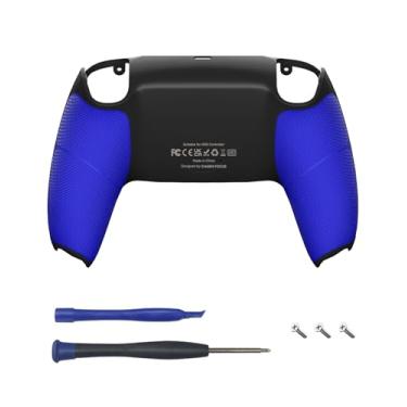 Imagem de CHARM FOCUS Back Shell Grip Cover Compatible with PS5 Controller, Soft Rubber Overmold and Anti-Slip Diamond Texture, Seamless-Fit Replacement for PS5 Controller Shell, Black/Blue