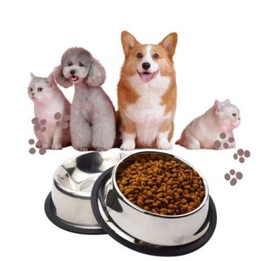 Imagem de Comedouro para cães prático e fácil limpeza 18cm emborrachada - camp h