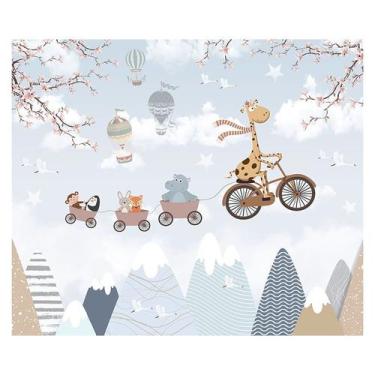 Imagem de Papel de Parede Adesivo Infantil Safari Floresta Quarto Menino - 481pc