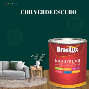 Imagem de Tinta de Parede Verdes 800ml Brasiplus Fosca - BRASILUX, VERDE ESCURO