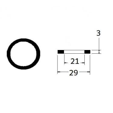 Imagem de vedante 1" hidrometro BORRACHA 29x21x3 mm - 101710 - Blukit