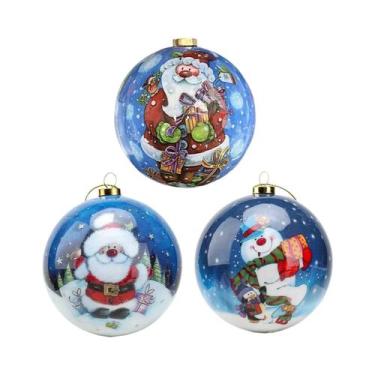 Imagem de Decorações de Árvore de Natal 8cm - Conjunto com 3 Bolas (2024), S08