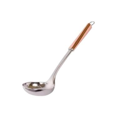 Imagem de Concha Inox Rose Gold Para servir Feijão Caldos Sopas Molhos Genova Ke