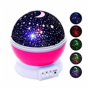 Imagem de Luminaria Abajur Rotativa Festa Criança Projetor Céu Estrela 360º Abaj
